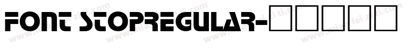 font StopRegular字体转换